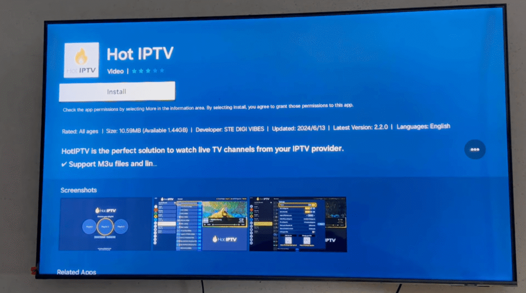 Hot IPTV on Samsung TV Smart Hub