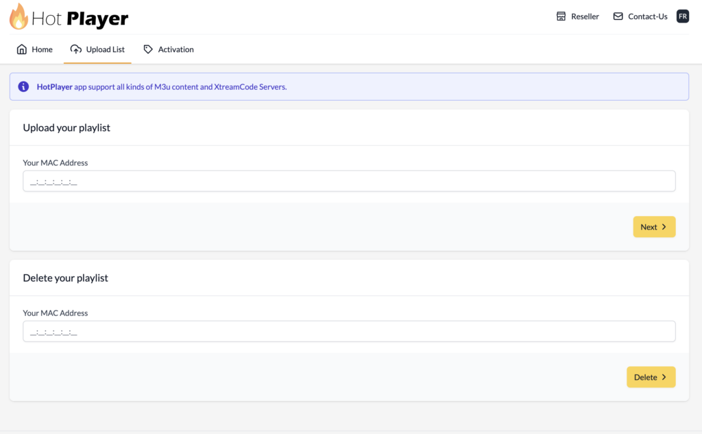 Hot iptv Upload Playlist