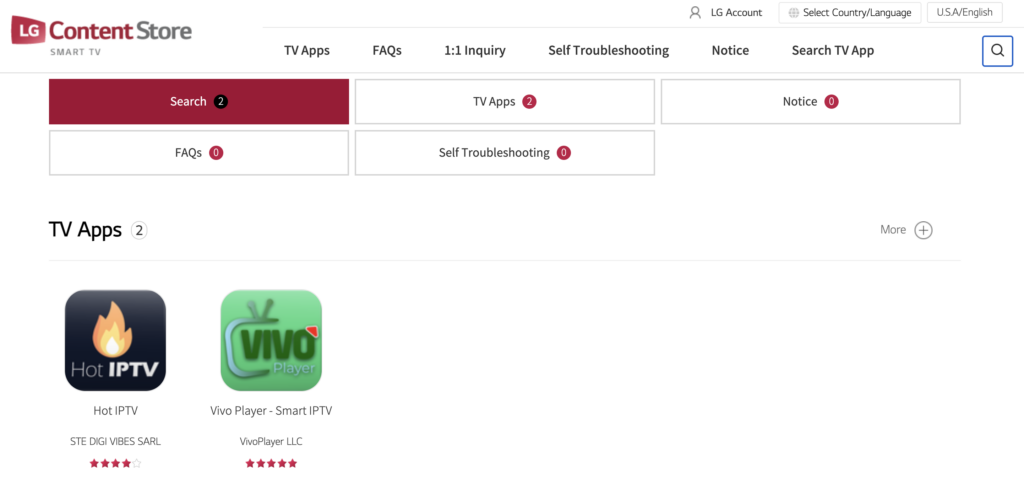 LG Content Store - Hot IPTV Player